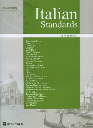 Italian Standards for piano/vocal/guitar Songbook (Revised edition 2014)
