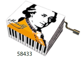 Spieluhr Mozart Melodie Wiegenlied  auf Resonanzholz in Motivschachtel