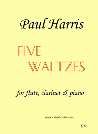 5 Waltzes for flute, clarinet and piano score and parts
