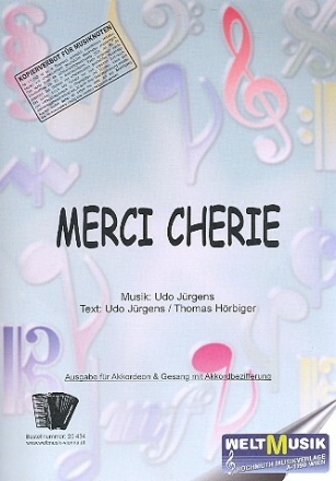 Merci ch�rie f�r Akkordeon (und Gesang)