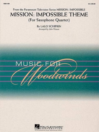 Mission impossible Theme: for 4 saxophones (SATB) score and parts