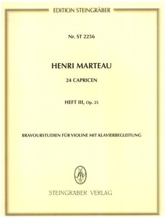 Bravour-Studien aus den Capricen op.25 Heft 3 f�r Violine und Klavier