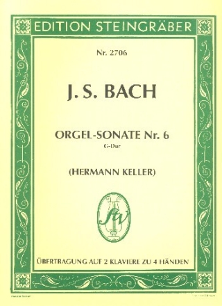 Sonate G-Dur Nr.6 BWV530 f�r Orgel f�r 2 Klaviere