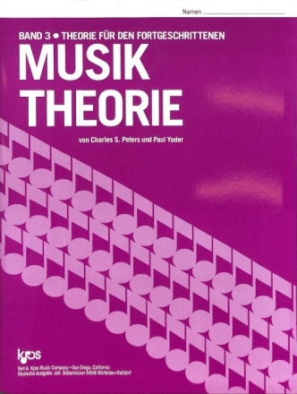 Musiktheorie Band 3 Ein Arbeitsbuch f�r Fortgeschrittene