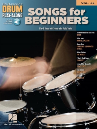Songs for Beginners (+Audio Access): Drum Playalong vol.32