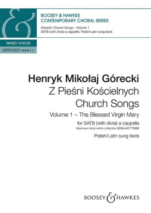 Church Songs vol.1 - The blessed Virgin Mary for mixed chorus a cappella score (pol/la)