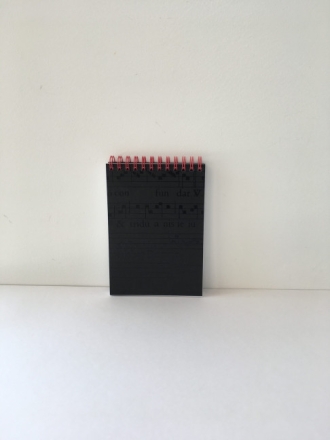 Notizbuch St. Cecilia schwarz Ringbindung 100 Seiten Din A6, mit Gummischlaufe