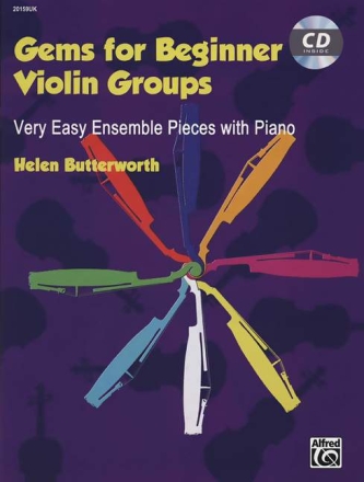 Gems for Beginner Violin Groups (+CD) for violin ensemble and piano score