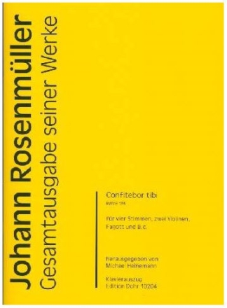 Confitebor tibi RWV.E133 f�r 4 Stimmen (gem Chor), 2 Violinen, Fagott und Bc Stimmensatz (Streicher 3-3-0-3)