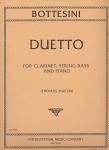 Duetto for clarinet, string bass and piano score and parts