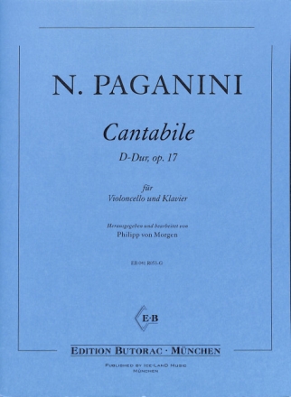 Cantabile D-Dur op.17 f�r Violoncello und Klavier von Morgen, Bearb.