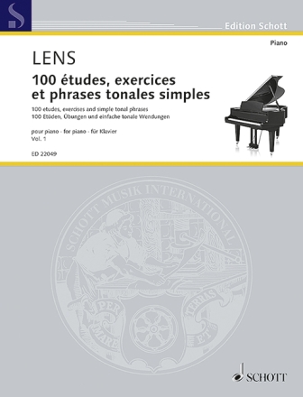 100 Et�den, �bungen und einfache tonale Wendungen Band 1 f�r Klavier