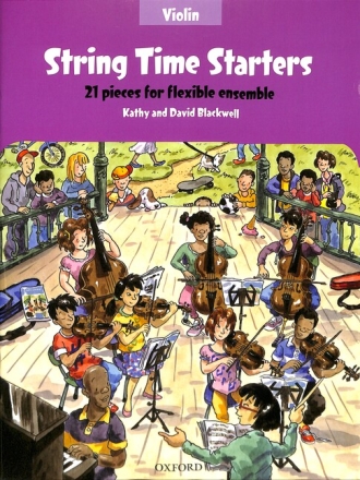 String Time Starters for flexible string ensemble violin score