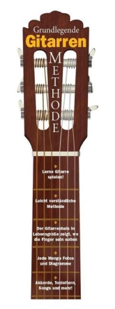Gitarren-Methoden-F�cher in Form des Gitarrenhalses 
