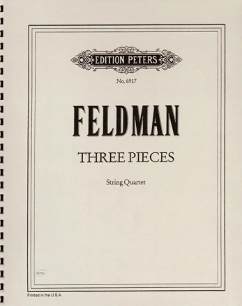 Feldman, M. 3 Pieces f. Streichq...., SP., V. (2), VA., Ri. 3 Pieces [StrQuar] (SP)