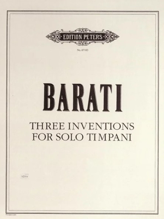Barati, G. 3 Inventions (1984), Pauke 3 Inventions [Pk]