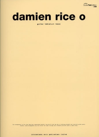 Damien Rice: O songbook vocal/guitar/tab