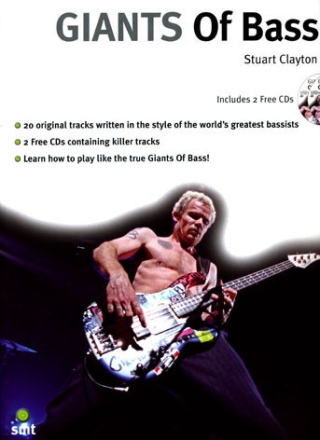 Giants of bass (+2CDs): for bass guitar 20 original tracks written in the style of the world's greatest bassists