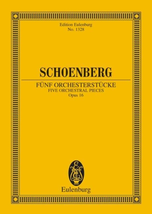 5 Orchesterst�cke op.16 in der Originalfassung f�r Orchester Studienpartitur