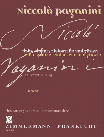 Quartetto Nr.15 f�r Streicher und Gitarre Urtext,  Partitur und Stimmen Schumacher, Kurt,  Hrsg.