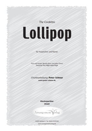 Lollipop f�r Frauenchor und Klavier Partitur