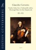 12 Solos op.2 Band 2 (Nr.4-6) f�r Violoncello und Bc Partitur und Stimmen (Bc ausgesetzt)