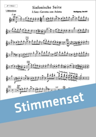 Sinfonische Suite 2. Satz f�r Akkordeonorchester Stimmenset
