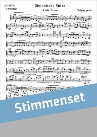 Sinfonische Suite 3. Satz f�r Akkordeonorchester Stimmenset
