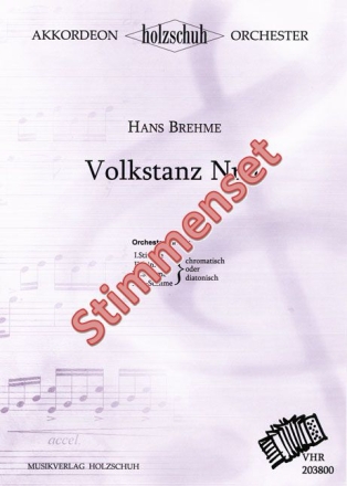 Brehme, Hans Volkstanz Nr. 1 Akkordeonorchester Stimmenset