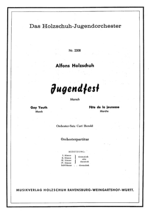 Holzschuh, Alfons Jugendfest Akkordeonorchester Partitur