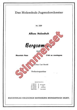 Holzschuh, Alfons Bergsommer Akkordeonorchester Stimmenset