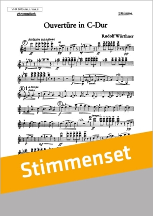 W�rthner, Rudolf Ouvert�re in C-Dur Akkordeonorchester Stimmenset