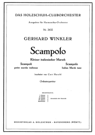 Winkler, Gerhard Scampolo Akkordeonorchester Partitur