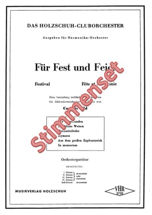 Herold, Curt F�r Fest und Feier Akkordeonorchester Stimmenset
