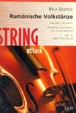 Rum�nische Volkst�nze f�r 2 Violinen, Viola und Violoncello Partitur und Stimmen