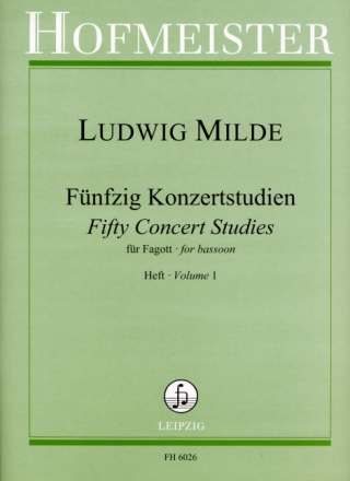 50 Konzertstudien op.26 Band 1 (Nr.1-25) f�r Fagott