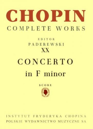 Konzert f-Moll op.21 f�r Klavier und Orchester Partitur