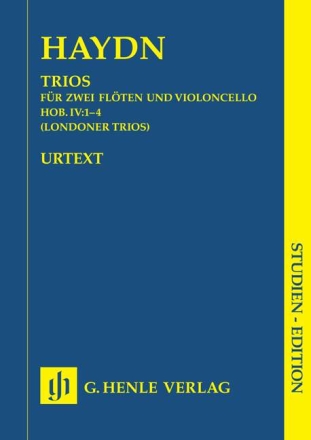 Trios Hob.IV:1-4 f�r 2 Fl�ten und Violoncello Studienpartitur