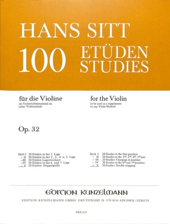 20 Et�den op.32 - Doppelgriffe f�r Violine