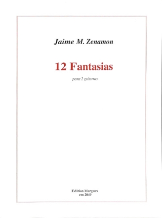 12 Fantasias para 2 guitarras Spielpartitur
