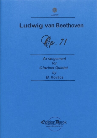 Quintett op.71  f�r 3 Klarinetten, Altklarinette und Ba�klarinette Partitur und Stimmen