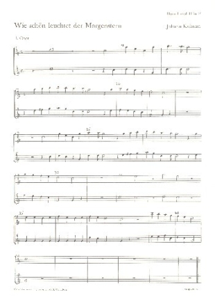 Wie sch�n leuchtet der Morgenstern f�r Soli, gem Chor und Orchester Spielpartituren  Horn 1/2 in F