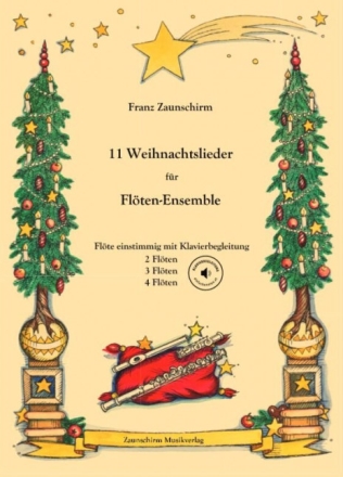 Weihnachtslieder (+CD & Online-Audio) f�r 1-3 Fl�ten (mit/ohne Harfe und Klavier) Spielpartitur