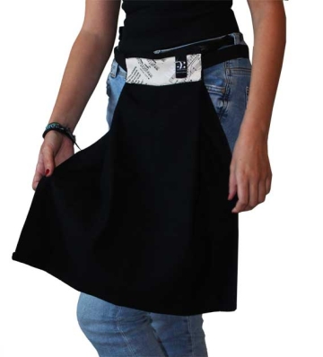 Handtuch mit Band schwarz 50 x 50 cm