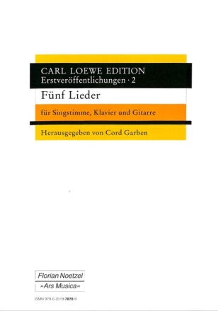 5 Lieder f�r Gesang (1 und 2 Stimmen), Gitarre und Klavier Partitur