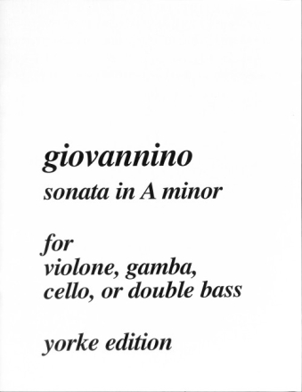 Sonata a minor for double bass and piano