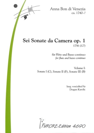Sei sonate da camera op.1 f�r Fl�te und Bc