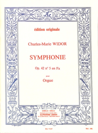 Symphonie fa majeur no.5 op.42 pour orgue