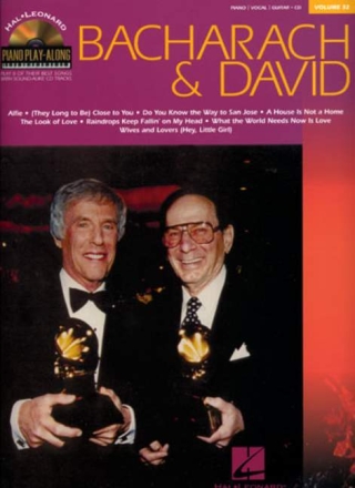 Bacharach and David (+CD) songbook piano/vocal/guitar Piano playalong vol.32