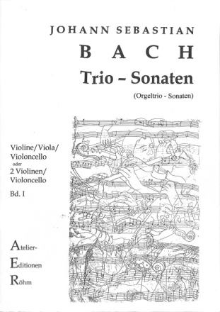 Trio-Sonaten Band 1 f�r Violine, Viola (Violine) und Violoncello Stimmen
